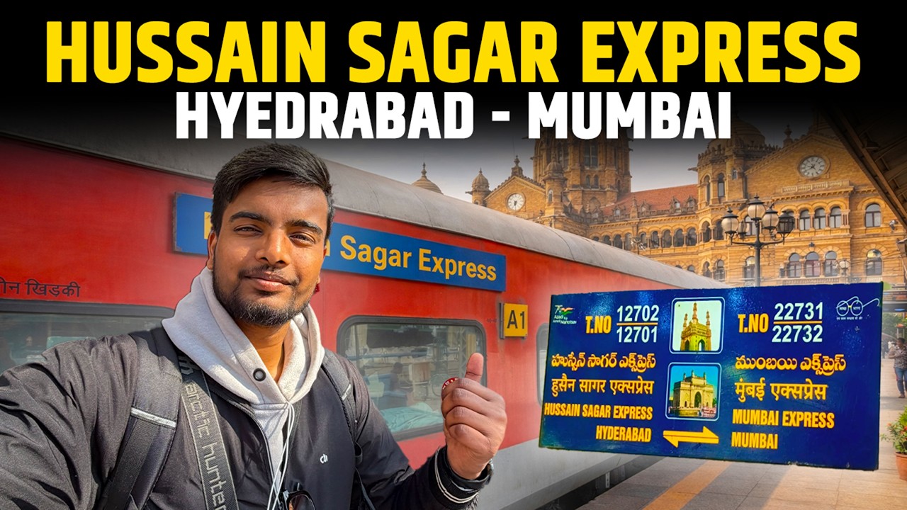 12702 Hussain Sagar Superfast Express Hyderabad - CSMT Mumbai | Train Journey | @DiwakarGupta