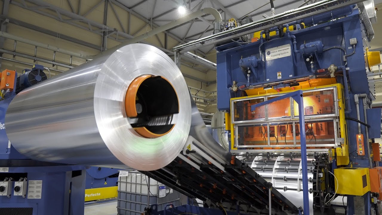 Amazing manufacturing process. Making an aluminum can / Процесс производства алюминиевых банок