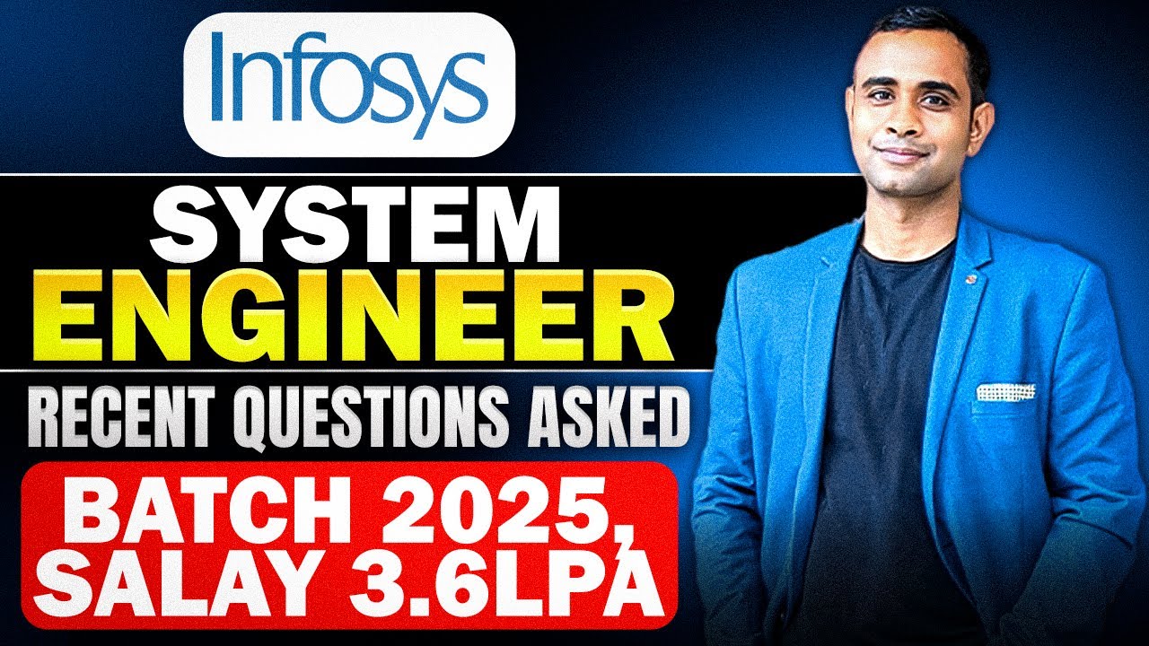 Infosys System Engineer 2025 | Recent Questions asked | Technical Ability & Reasoning