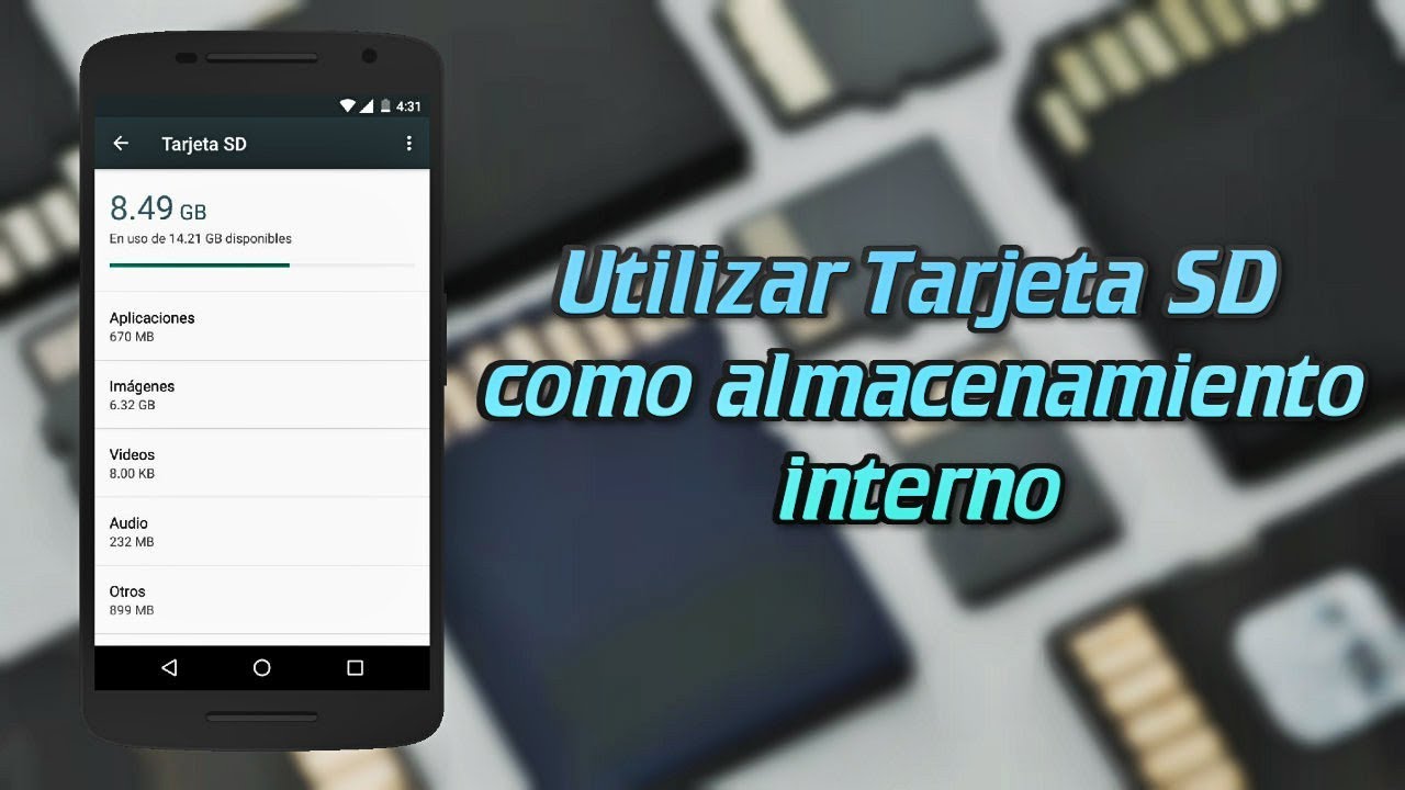 Cómo utilizar Tarjeta SD como almacenamiento interno - Requiere Android 6.0 o superior