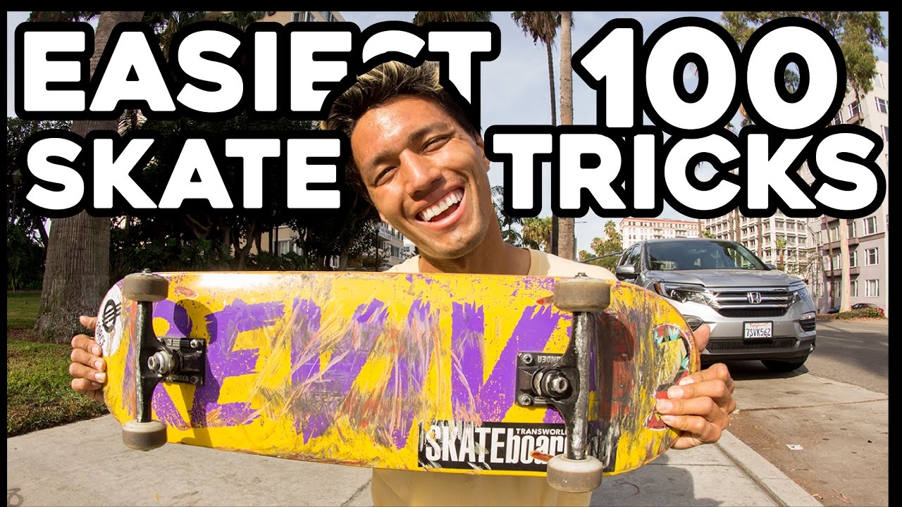 FIRST 100 SKATEBOARD TRICKS EVERYONE SHOULD LEARN!