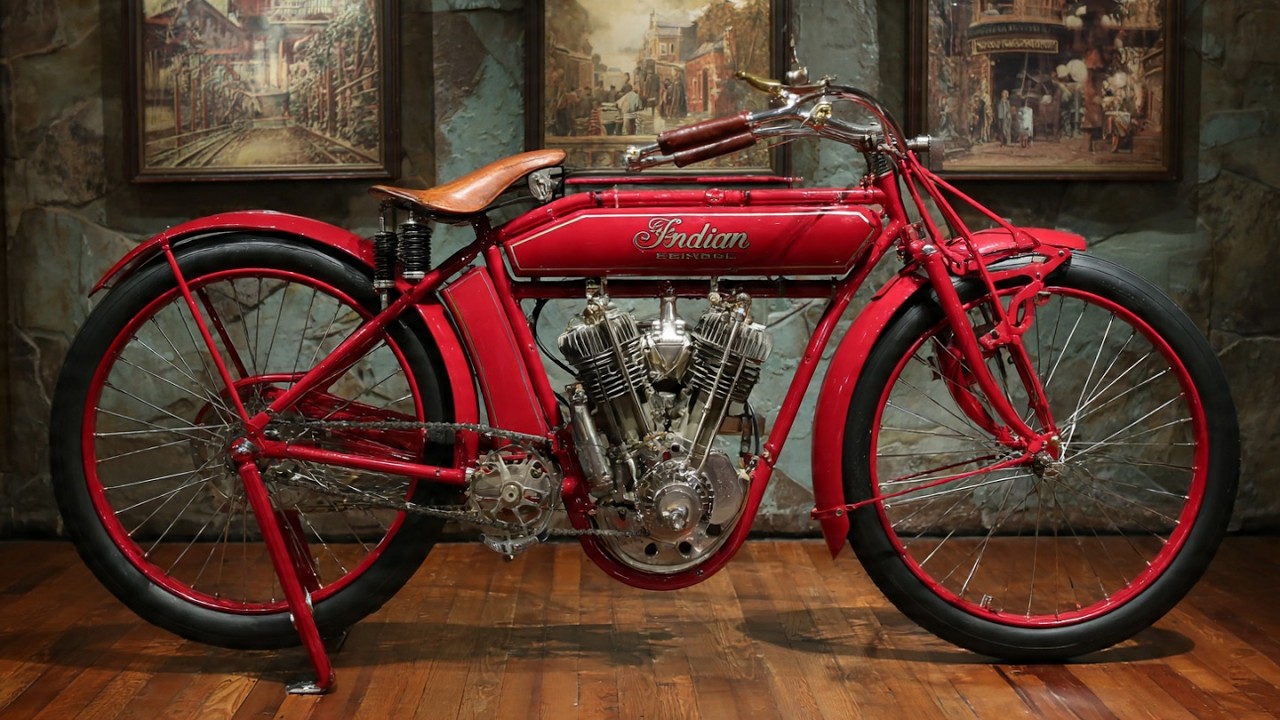 1911  Indian Single, 7 HP V Twin