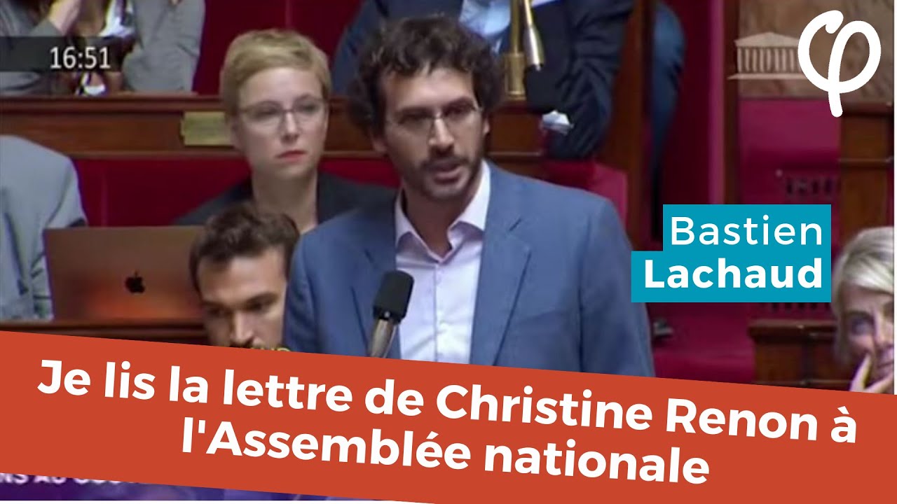 Je lis la lettre de Christine Renon &agrave; l'Assembl&eacute;e nationale