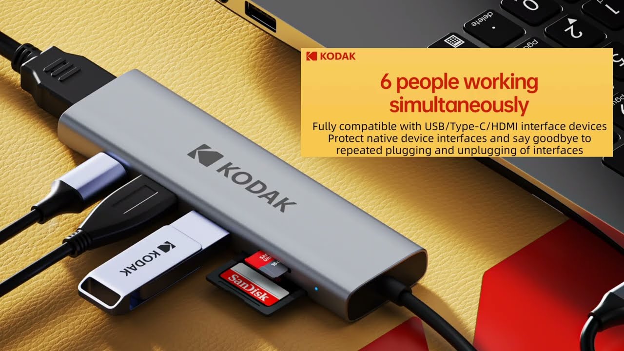KODAK T342 USB-C HUB 6 IN 1 & PD - ALIEXPRESS UNBOXING