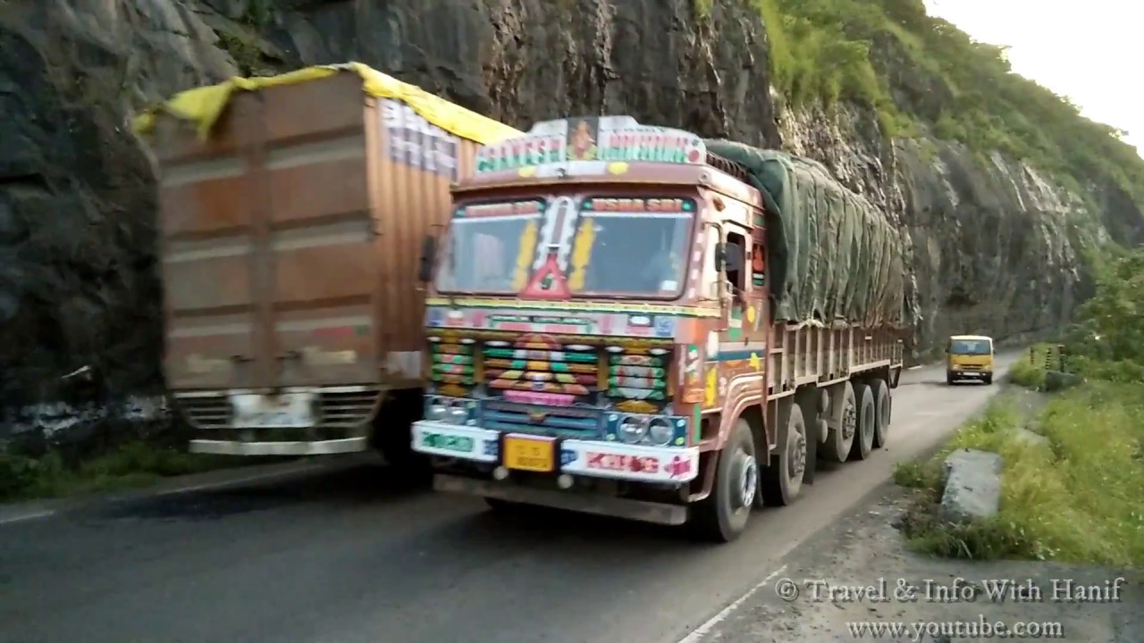 kannad ghat | heavy load truck | Deep road | ghat section