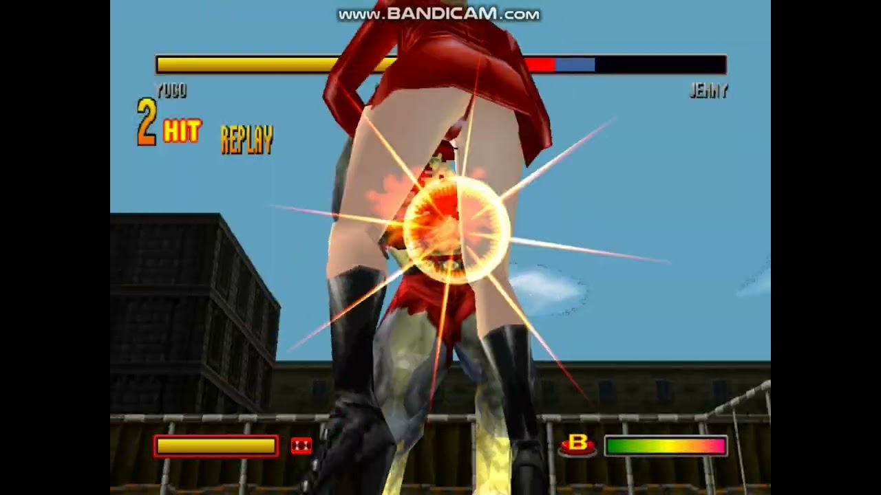 Bloody Roar II - Yugo the Wolf destroyed Jenny the Bat / Ryona