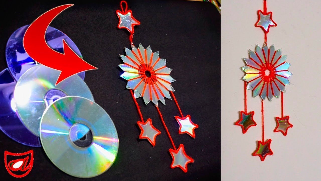 Waste CD reuse Idea !! Wall Hanging decoration
