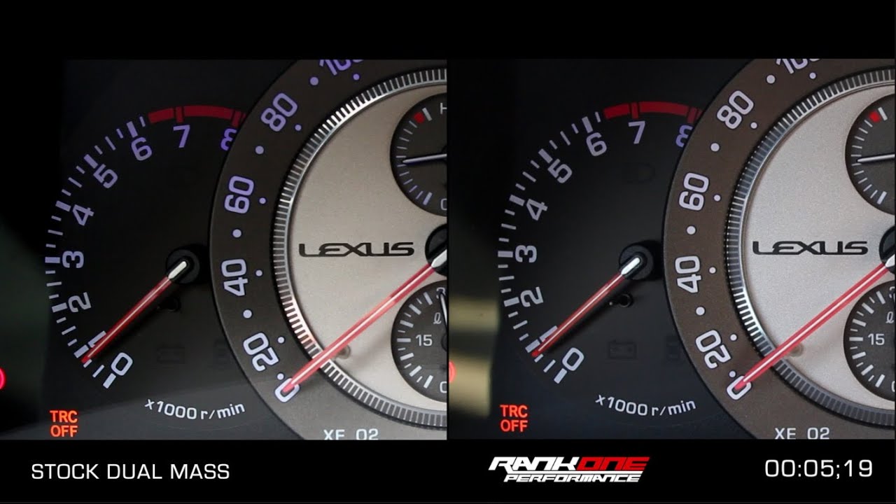 Lexus IS200 Lightened flywheel comparison