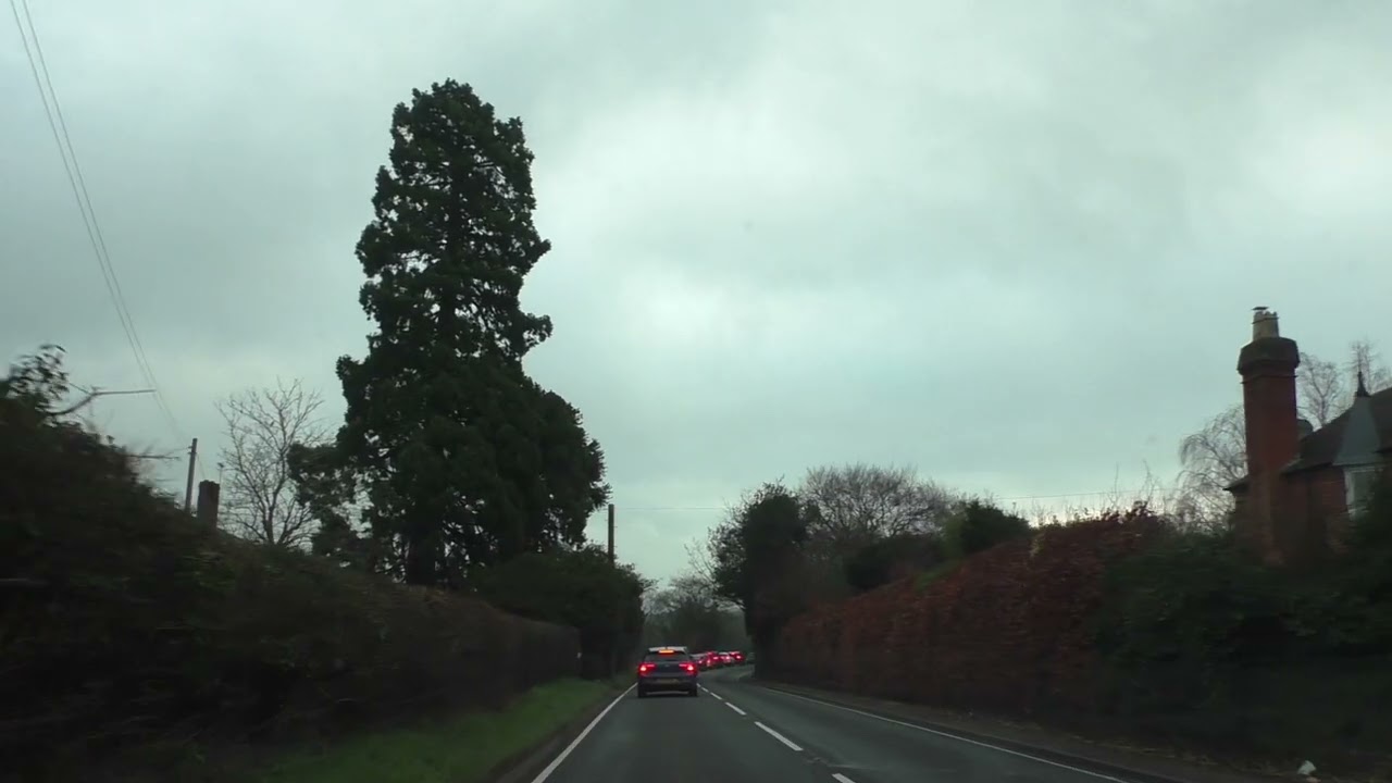 Driving On The A4133 From Holt Heath Through Ombersley To Droitwich, Worcestershire, England