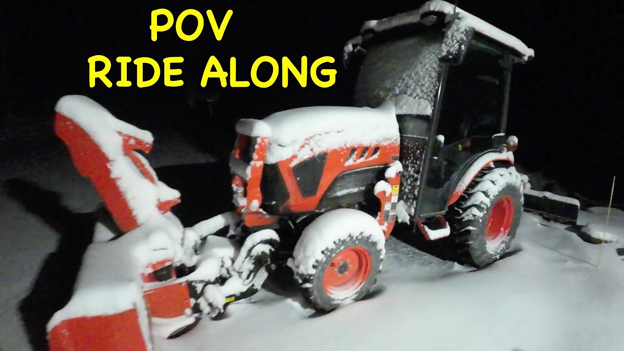 Driver Seat POV SnowBlowing | Kubota Lx2610