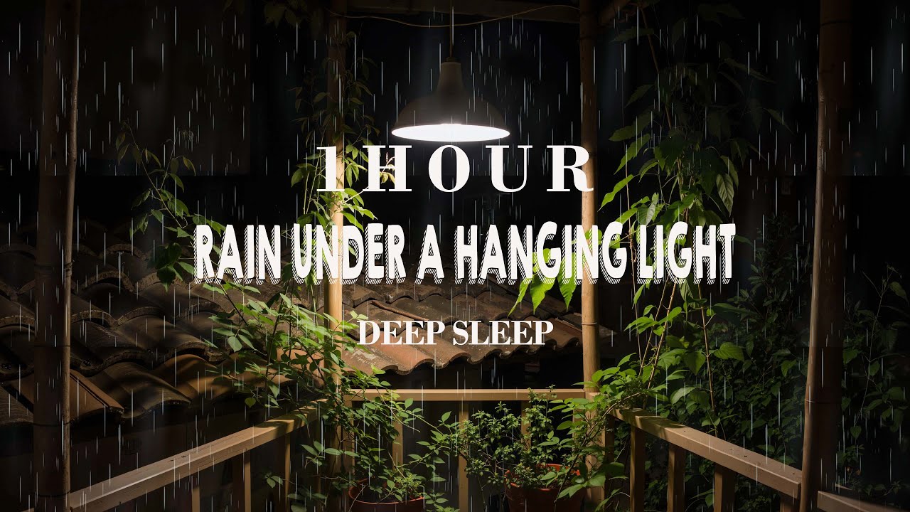 Deep Sleep with Gentle Rain Under a Hanging Light 🌧️
