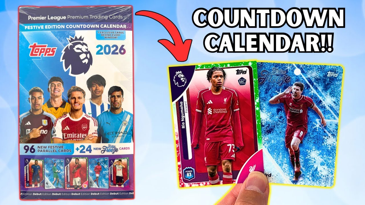 I opened the NEW Topps Premier League 2026 Festive Edition Countdown Calendar!