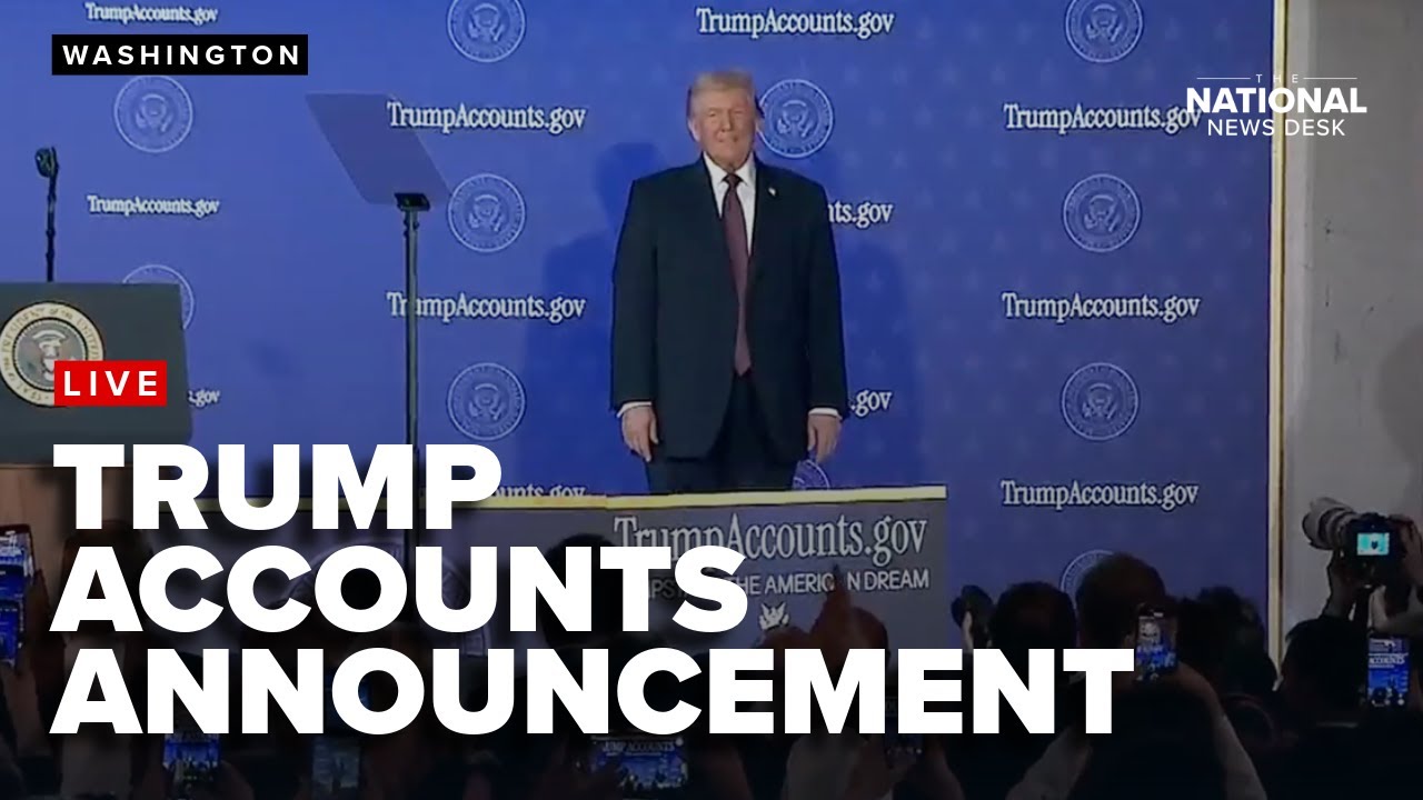 President Donald Trump deliver remarks on Trump Accounts