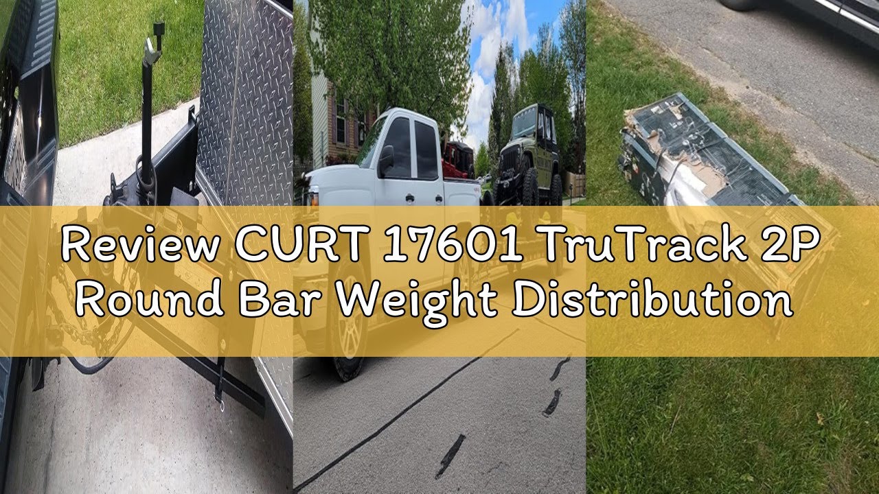 Review CURT 17601 TruTrack 2P Round Bar Weight Distribution Hitch with 2X Sway Control, Up to 10K, 2