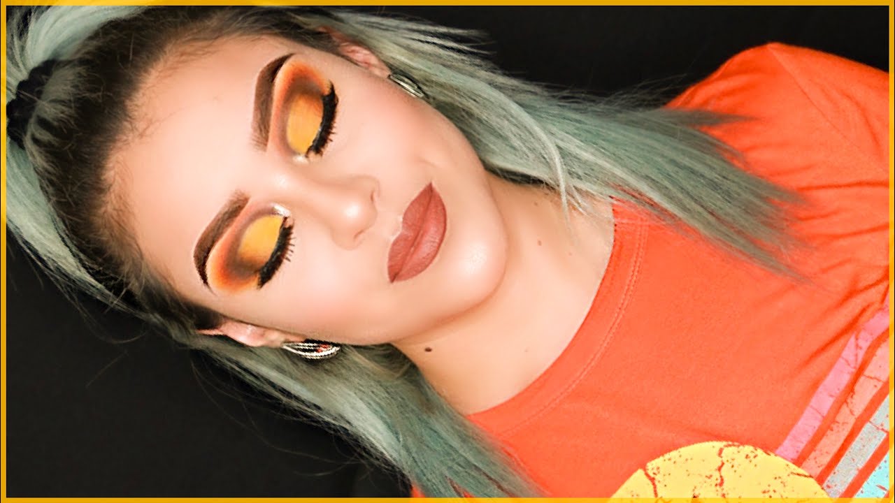 MAQUILLAJE COLOR MOSTAZA PARA OJOS