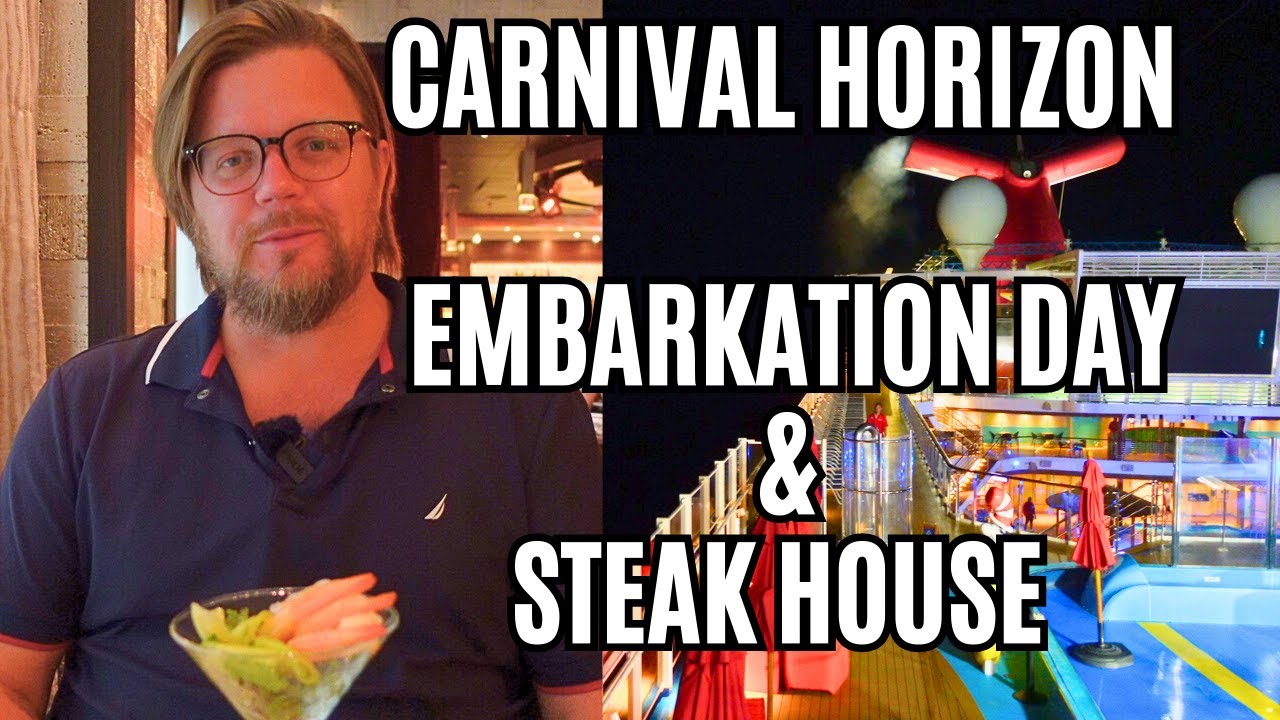 Carnival Horizon 8 Day Southern Caribbean Cruise | ABC Islands Cruise | Day 1 | STEAK HOUSE ! |