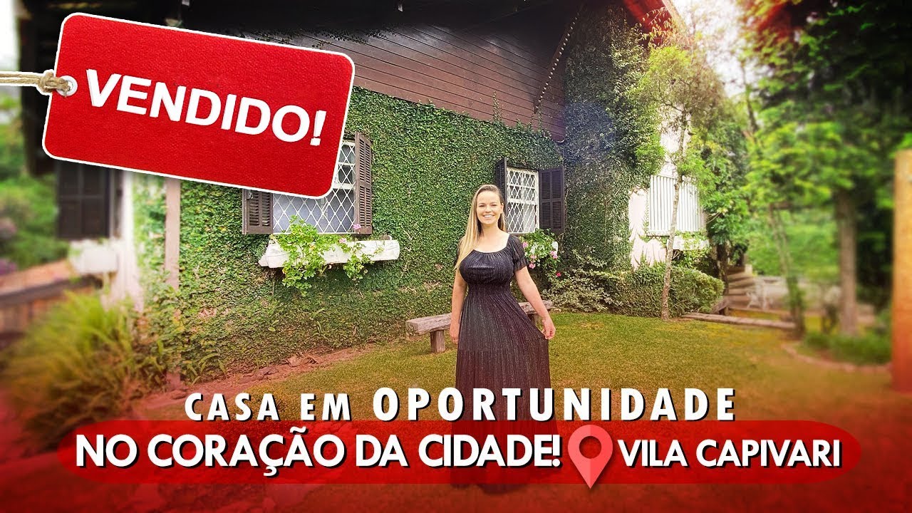 ✅ Vendida! 🍁 Casa térrea com terreno grande e plano de 1.921 m² na Vila Capivari!