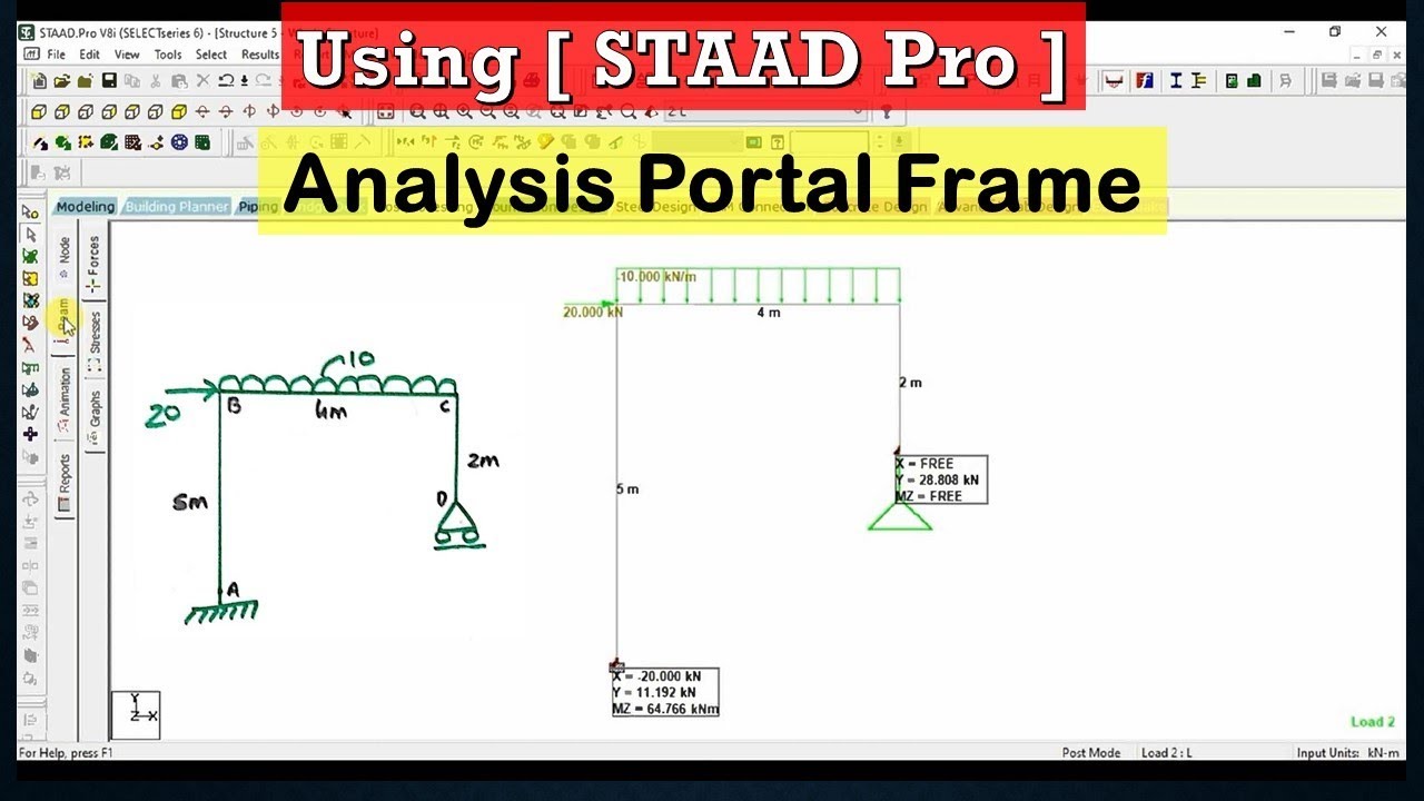 Analysis Portal Frame Using STAAD PRO Software Tutorial