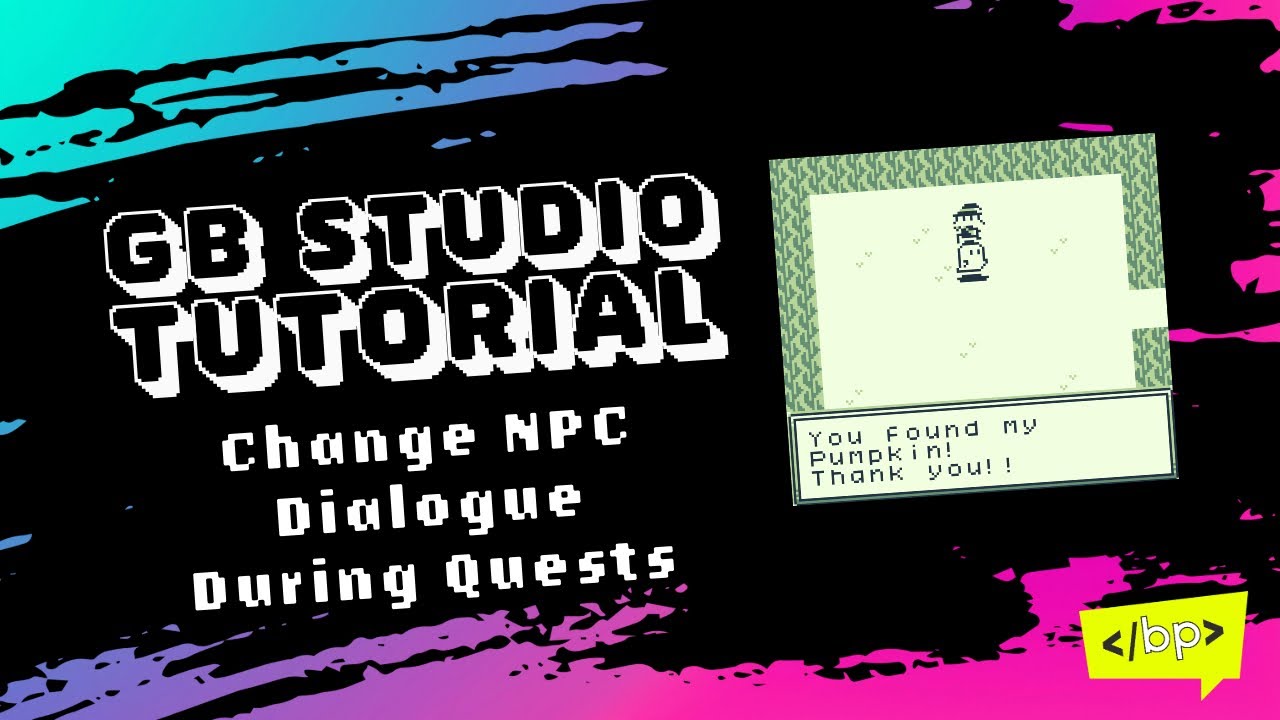 GB Studio: Change NPC Dialogue During Quest