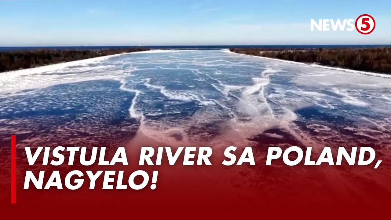 Drone video ng nag-yelong ilog sa Poland