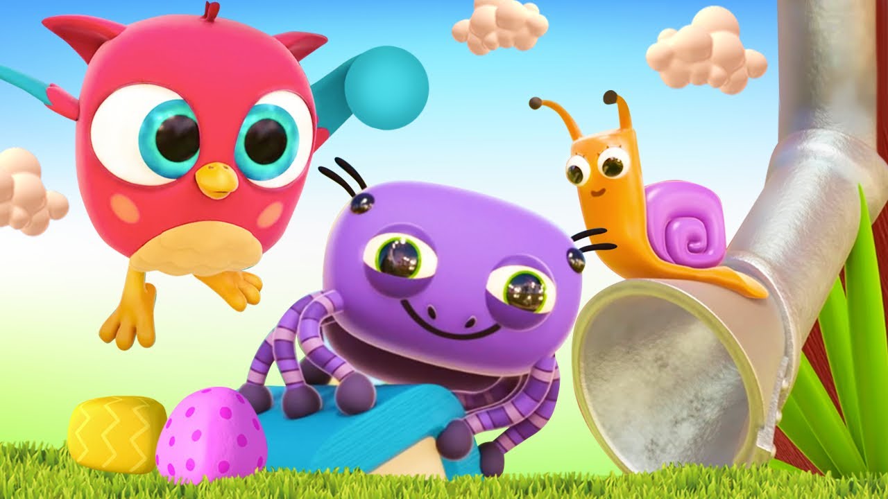 Hop Hop Baykuş b&ouml;cekler ile oynuyor. Bebekler i&ccedil;in eğitici &ccedil;izgi film - T&uuml;rk&ccedil;e dublaj