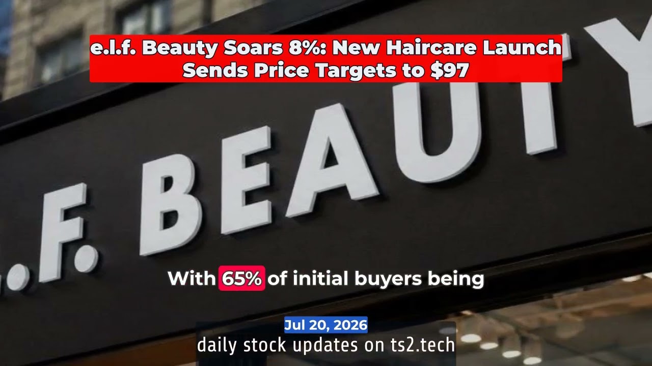 e.l.f. Beauty Soars 8%: New Haircare Launch Sends Price Targets to $97 #NYSEELF #StockMarket