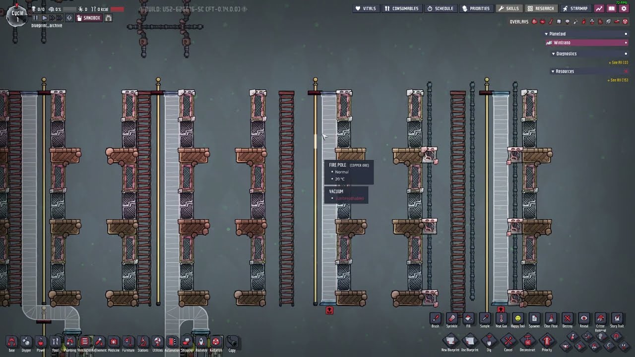 ONI / Oxygen Not Included - Wide Shaft Design: Why I use a single 7-width shaft