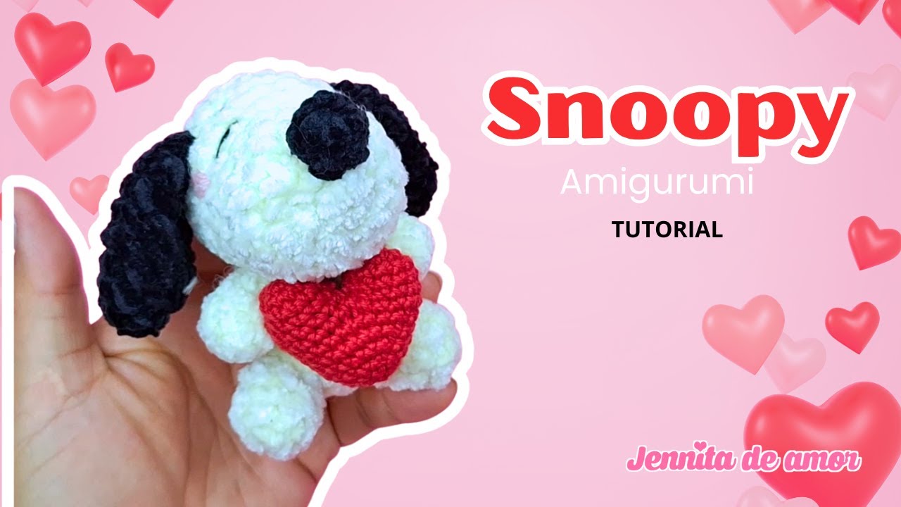 SNOOPY CHENILLE  Patrón en Video Español e Ingles- Amigurumi Tutorial