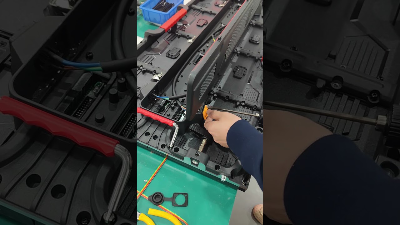 Installing Aviation Connector in LED Cabinet 