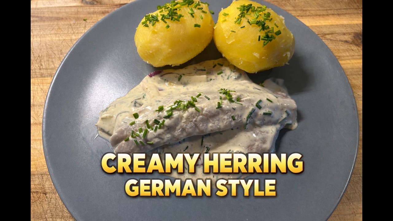 Traditional German Creamy Herring with Homemade Mayonnaise