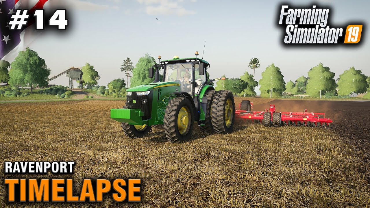 FS19 Timelapse Ravenport #14  Cultivating and Planting Corn