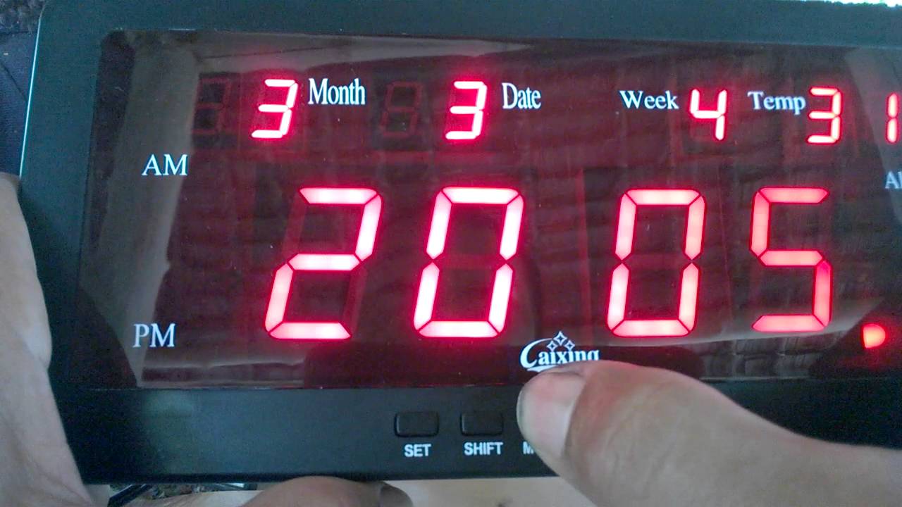 ตั้งเวลา เดือน วันที่ นาฬิกาดิจิตอล  LED DIGITAL CLOCK Caixing CX 2158