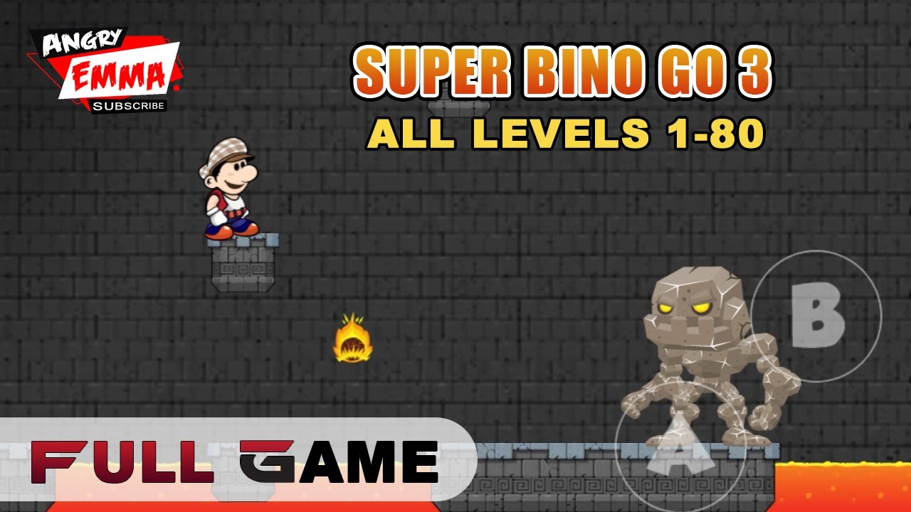Super Bino Go 3 - FULL GAME (ALL Levels 1-80) Gameplay 2023
