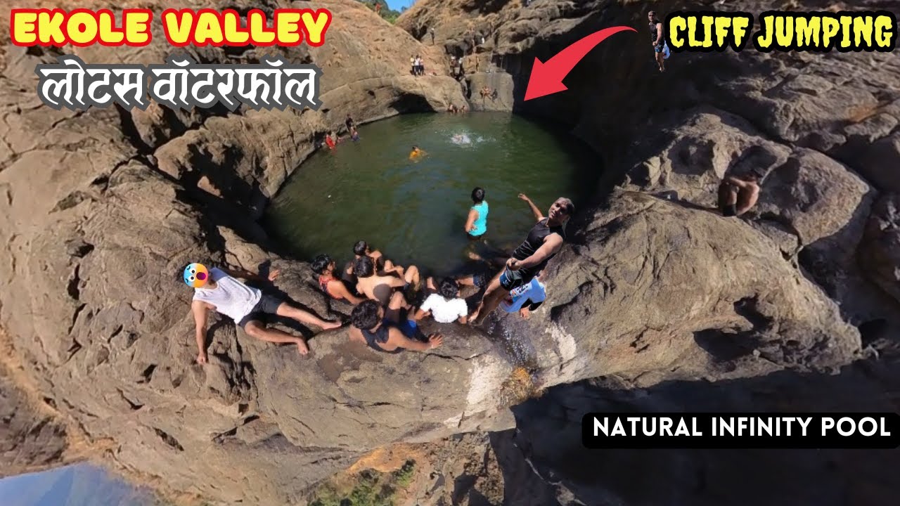 Cliff Jumping in the natural infinity pool | Ekole Valley | Best summer destination in Sahyadri