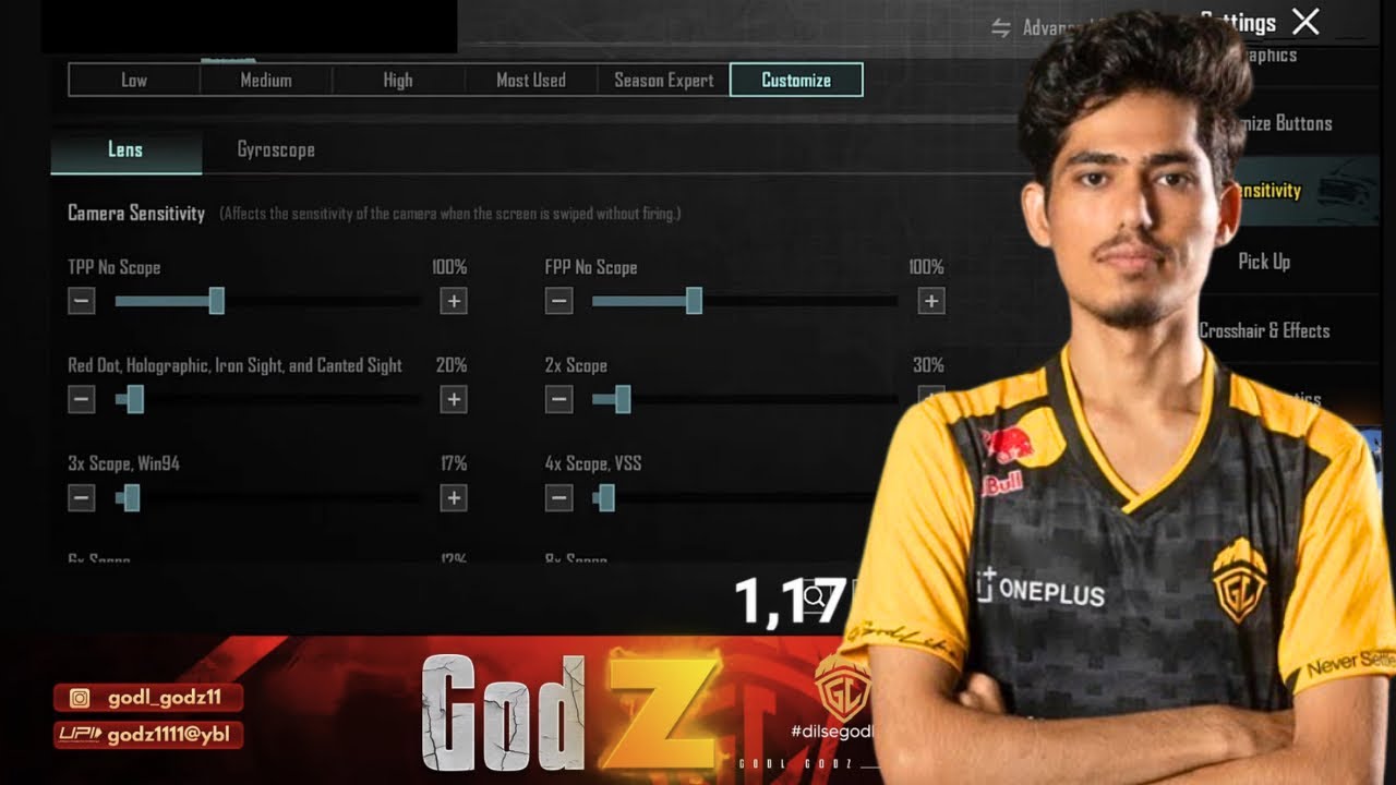 GodZ BGMI Sensitivity Update 4.2 | Basic & Advance Sensitivity + Adv Control + Never Expire Code