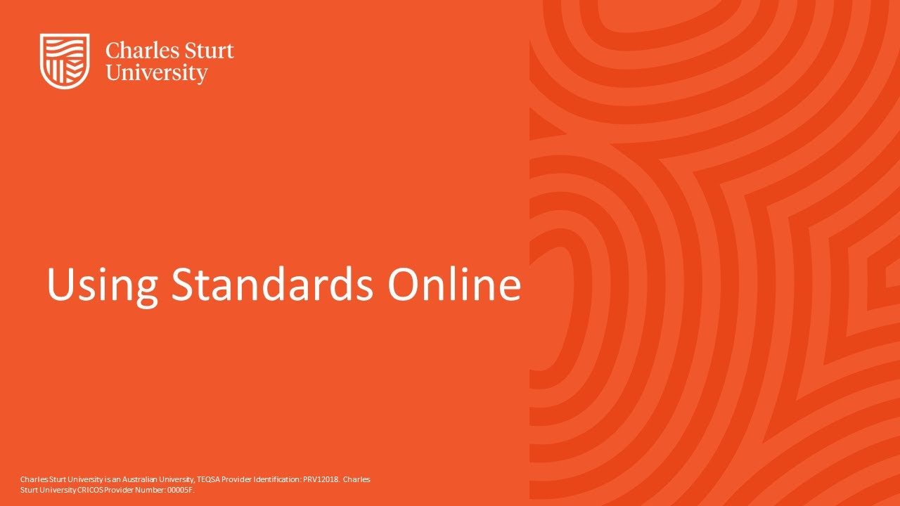 Using Standards Online