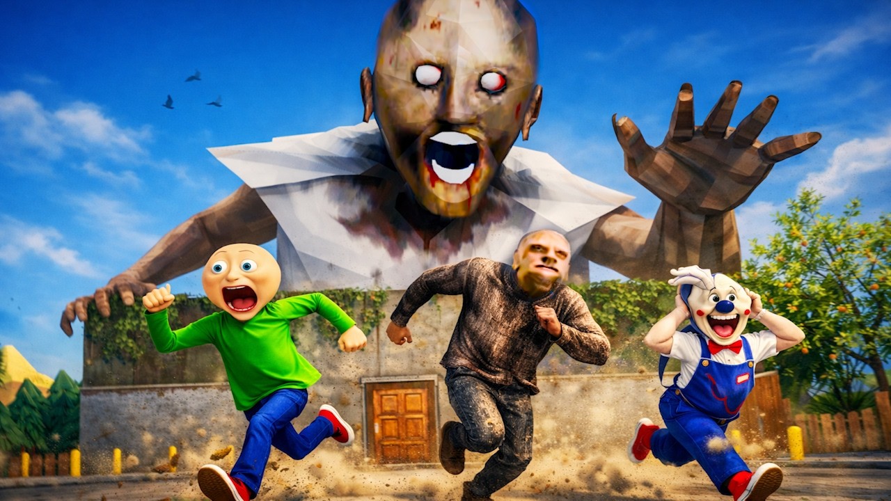 Granny vs Grandpa: Granny angry with Badli and ICE SCREAM in Granny House| Funny Horror Animation