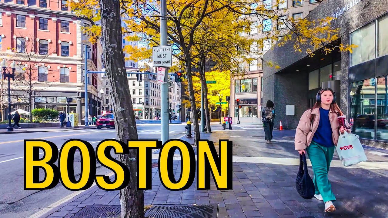 Cozy Winter Morning in Boston | Walking Tour of Downtown and Boston Commons 
