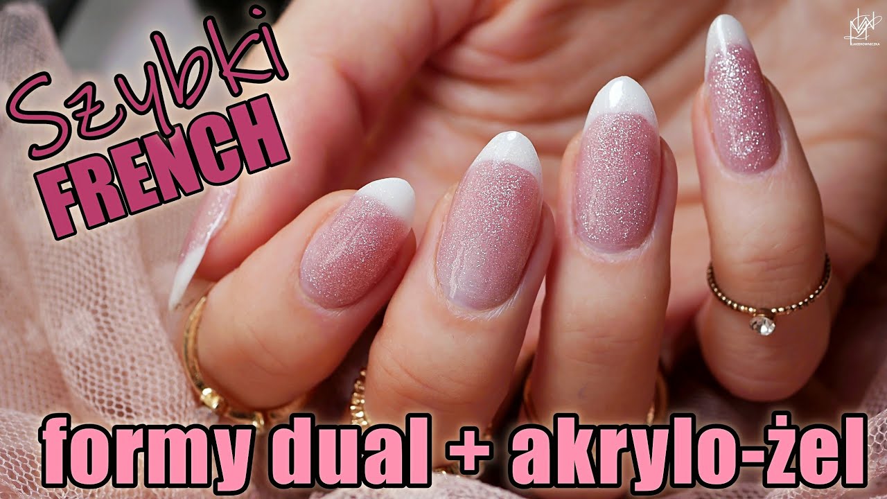 Przedłużanie dual formy + akrylo-żel - french konstrukcyjny -najszybsza metoda przedłużania acrygel