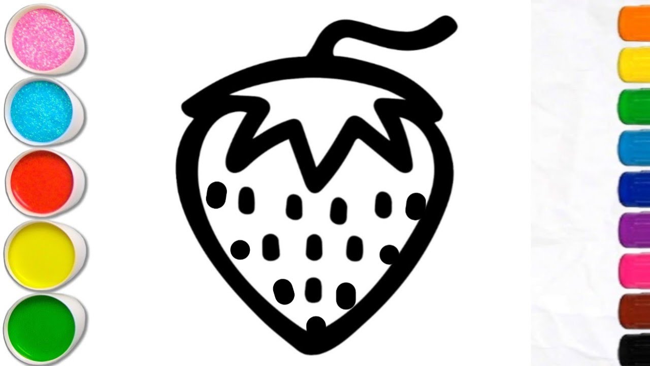 Five Fruits Drawing and Oddly Satisfying Colouring | Easy Fruits Drawing for Beginners 