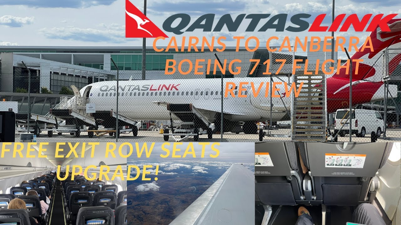 QantasLink Cairns to Canberra Boeing 717-200 flight review [Free emergency exit row upgrade!]