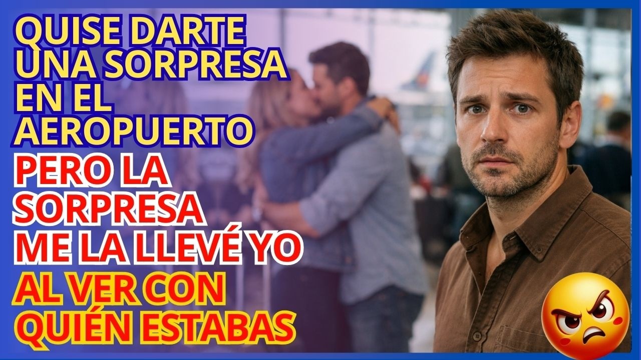Quise darte una sorpresa en el aeropuerto.  Pero la sorpresa me la llevé yo al ver con quién estabas