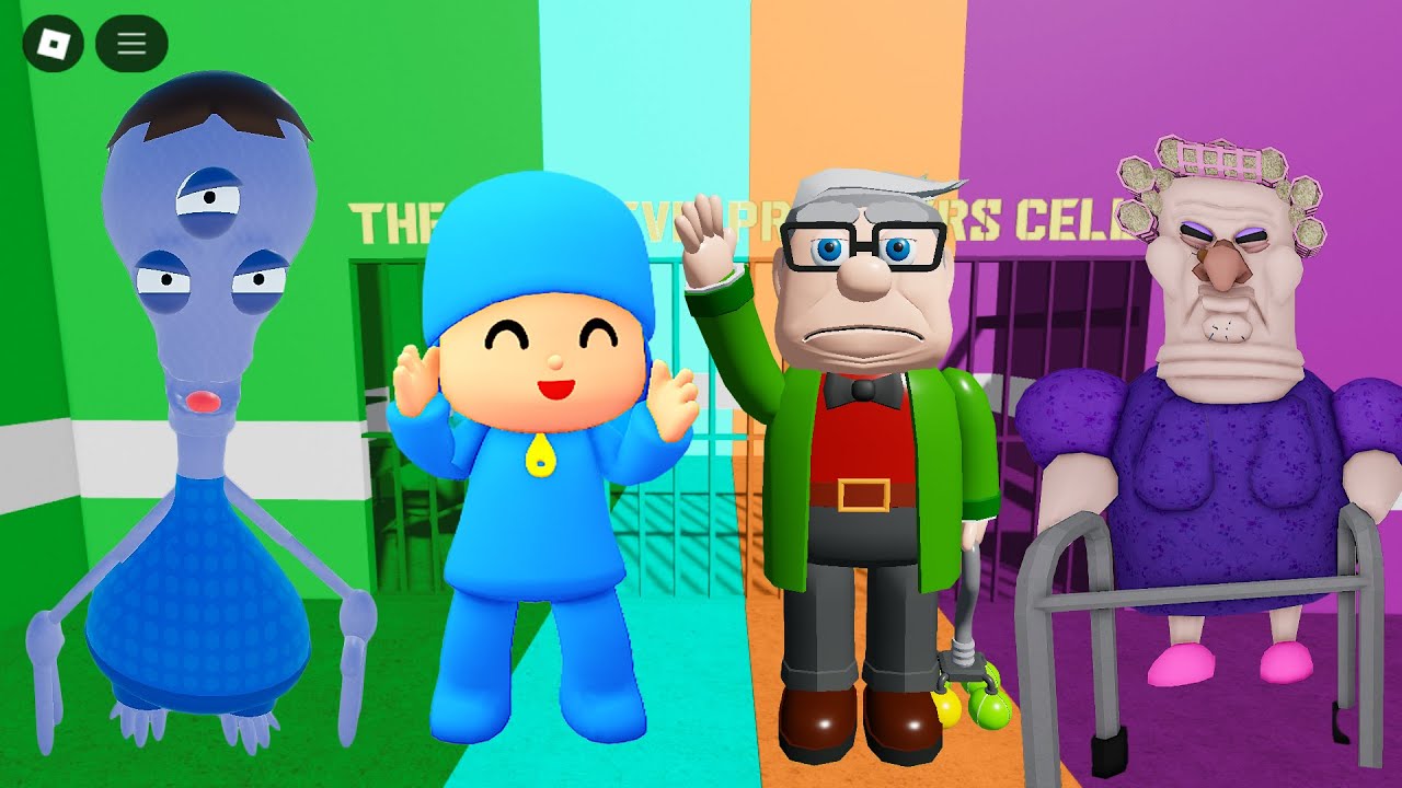 ESCAPE Alien vs Pecoyo vs Grandpa vs Grumpy Gran! (4 SCARY ROBLOX OBBYS)