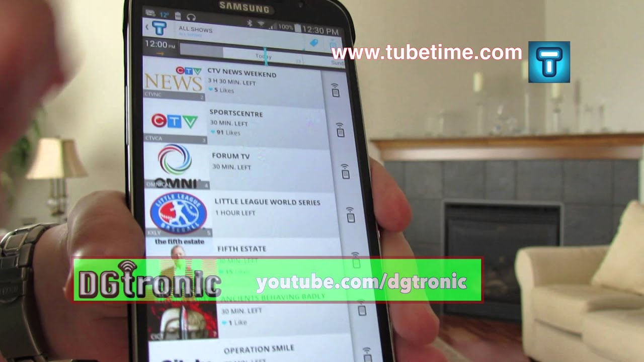 TubeTime review  -  Turn any smart phone into an interactive TV guide and remote control