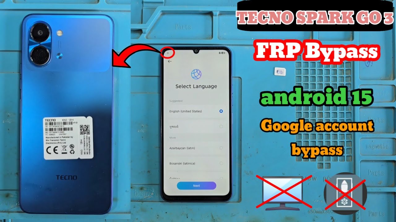 TECNO SPARK GO 3 FRP BYPASS ANDROID 15 | TECNO SPARK GO 3 FRP Google Account bypass without PC 💯 