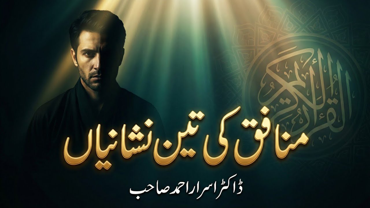 منافق کی 3 نشانیاں|منافق کی پہچان|بیان القرآن ڈاکٹر اسرار احمد صاحب