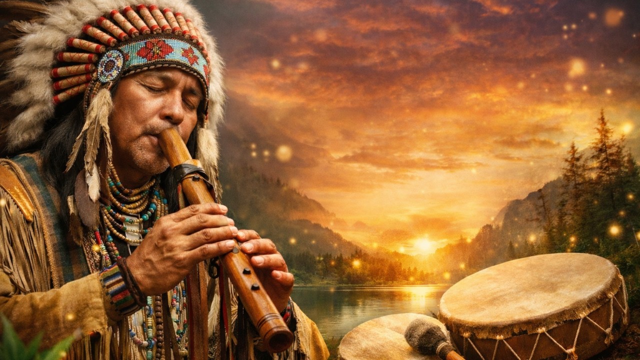 Sacred Native American Flute Farewell Music 🌿 Emotional Drum & Voices of Peace