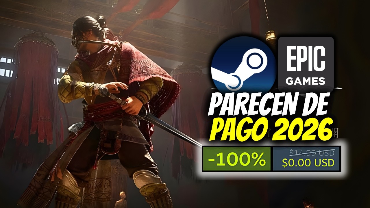 4 JUEGOS GRATIS de Steam y Epic Games + 8 JUEGOS GRATIS que llegar&aacute;n en 2026