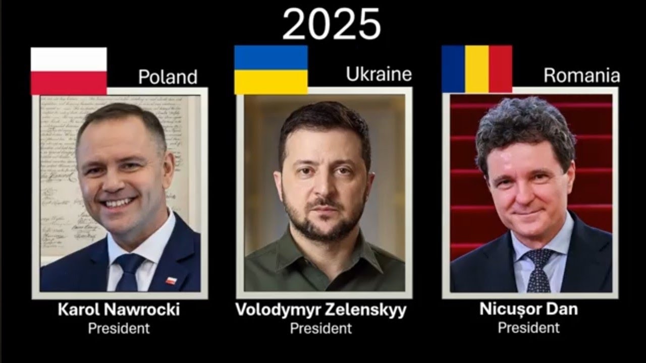 The leaders of Poland , Ukraine & Romania , every year (1859 - 2025)