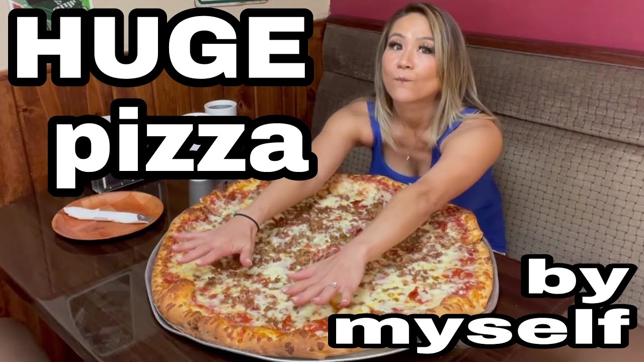 Huge Pizza By Myself. Just Had a Baby! 11 LB Pizza (1st Cha.llenge Post-Pregnancy) BEAST Challenge